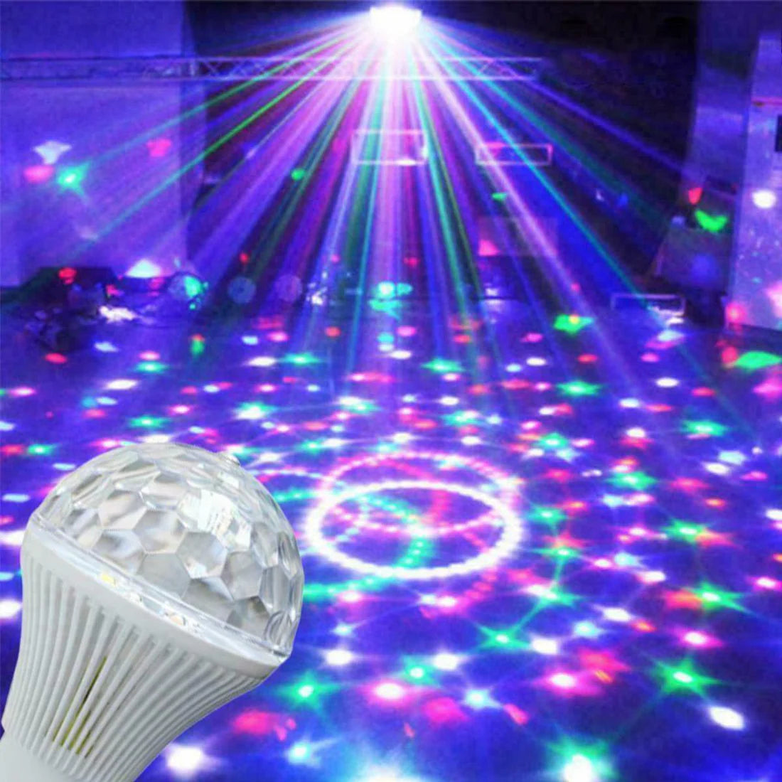 Colorful Auto Rotating RGB LED Bulb