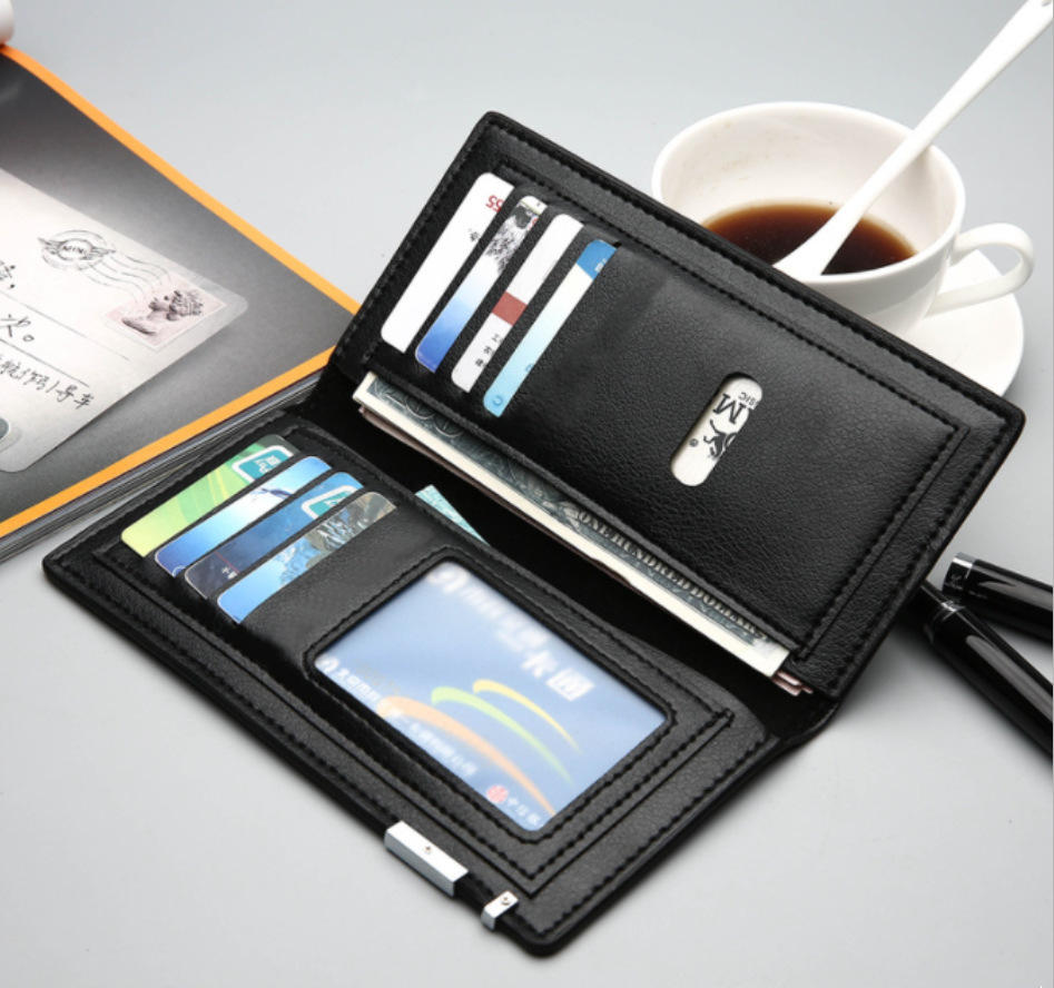Slim & Light Weight Leather Long Wallet For Men